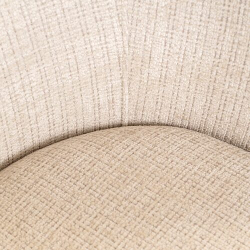 Draaibare Eetkamerstoel Chadwick Geweven stof kleur Beige - Afbeelding 7