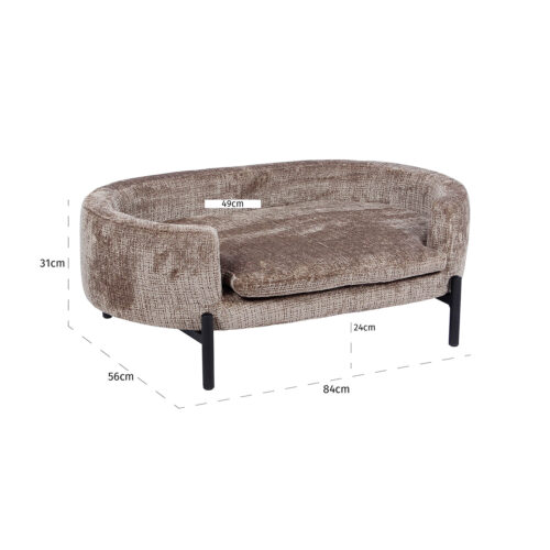 Huisdierenbed Dolly stone chenille (Niagara 104 Stone Chenille) - Afbeelding 5