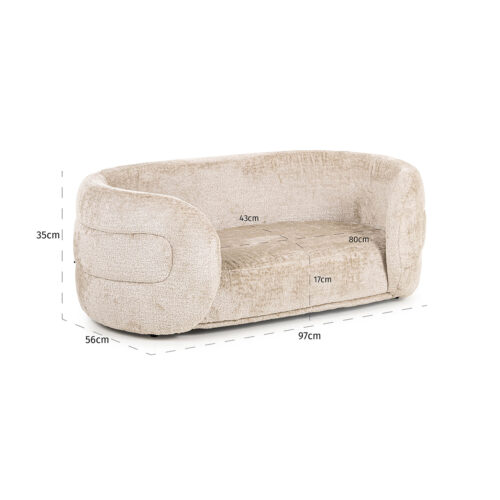 Huisdierenbed Bingo clay chenille (Bergen 902 clay chenille) - Afbeelding 5