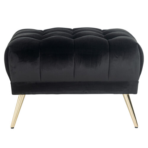 Hocker Huxley Velvet - Antraciet - Afbeelding 2