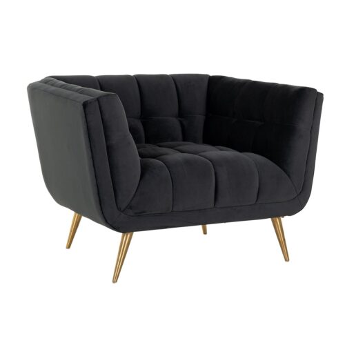 Fauteuil Huxley Velvet - Antraciet