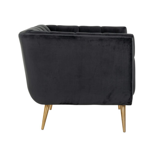Fauteuil Huxley Velvet - Antraciet - Afbeelding 2