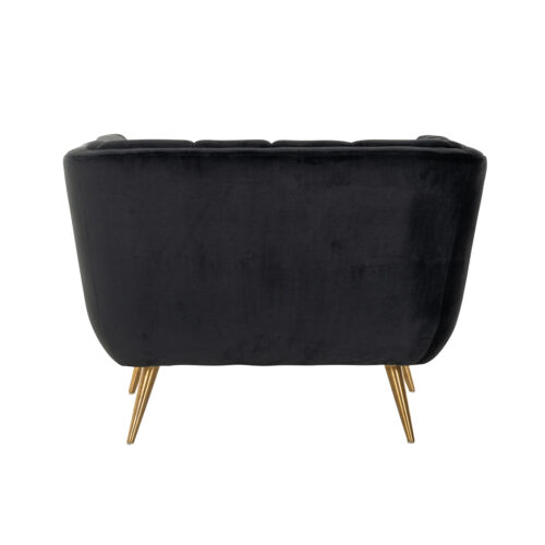 Fauteuil Huxley Velvet - Antraciet - Afbeelding 3
