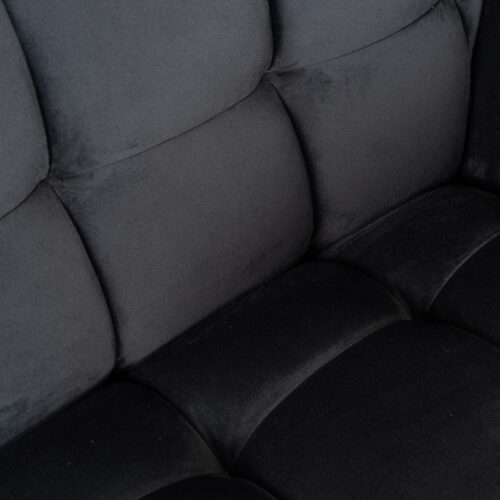 Fauteuil Huxley Velvet - Antraciet - Afbeelding 4