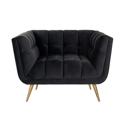 Fauteuil Huxley Velvet - Antraciet - Afbeelding 5