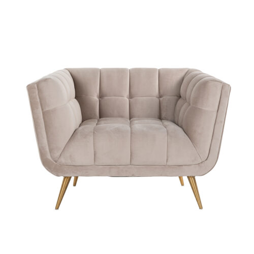 Fauteuil Huxley Velvet - Khaki - Afbeelding 4