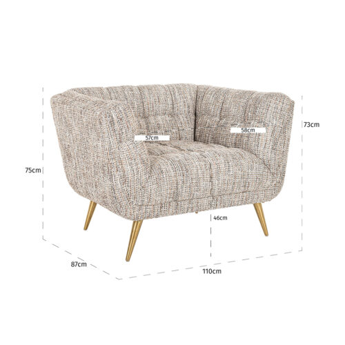 Fauteuil Huxley Be Trendy - Naturel - Afbeelding 5