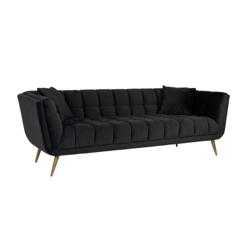 3-zits Bank Huxley Velvet - Antraciet