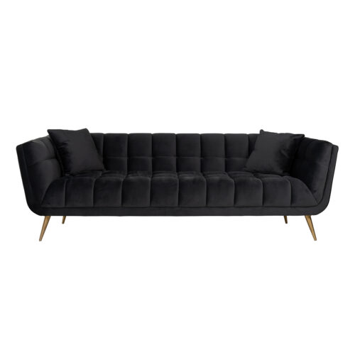 3-zits Bank Huxley Velvet - Antraciet - Afbeelding 3