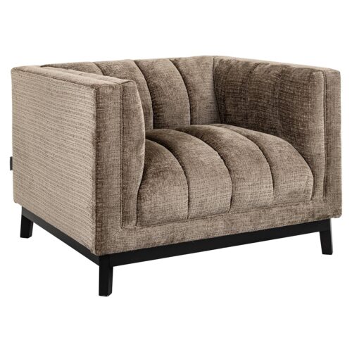 Fauteuil Beaudy Chenille - Stone