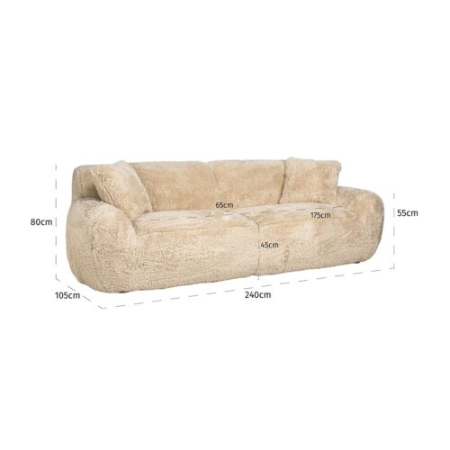 Bank Comfy Fluffy - Zand - Afbeelding 4