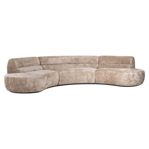 Organische Bank Colby Chenille 360cm - Naturel