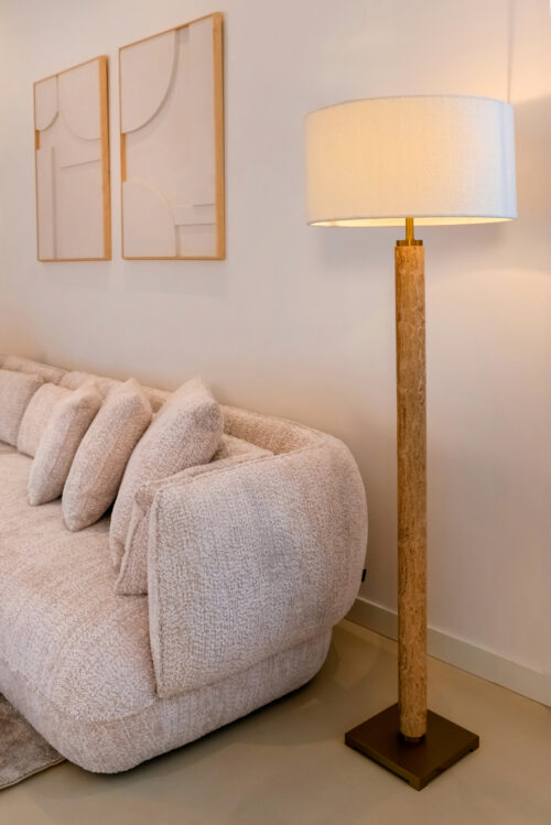 Vloerlamp Lorén Marmer en Bouclé - Afbeelding 6