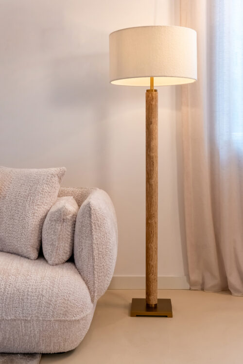 Vloerlamp Lorén Marmer en Bouclé - Afbeelding 7