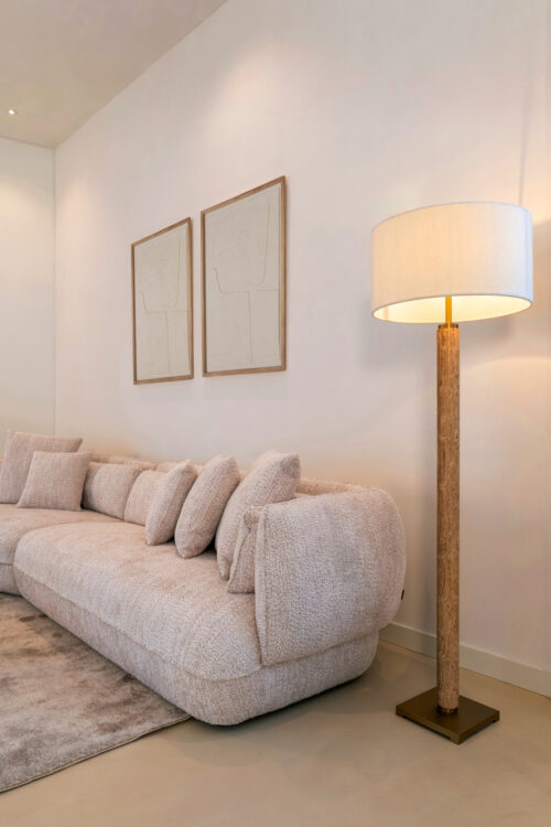 Vloerlamp Lorén Marmer en Bouclé - Afbeelding 5