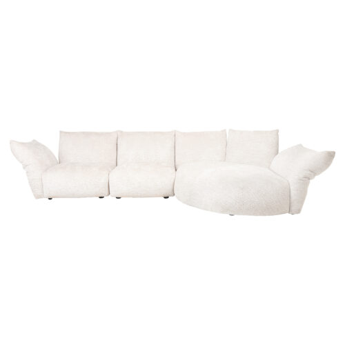 3-zits Loungebank Loyd Chenille - Crème - Afbeelding 6