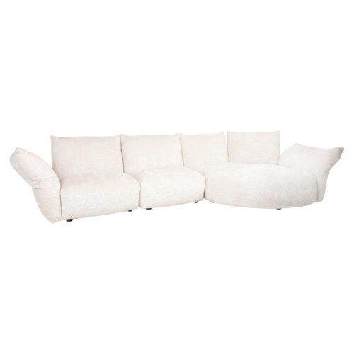 3-zits Loungebank Loyd Chenille - Crème - Afbeelding 5