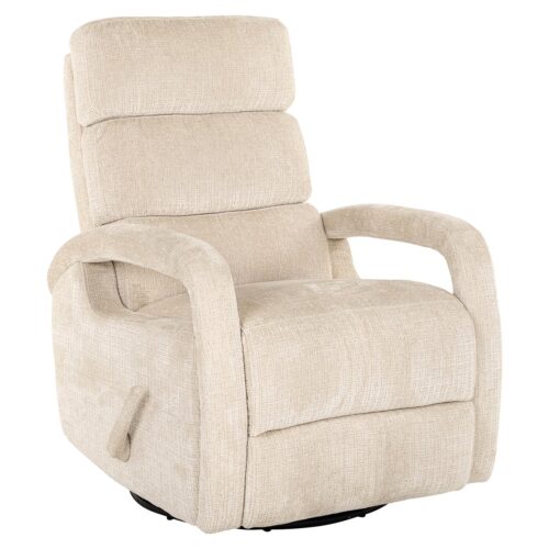 Verstelbare Draaifauteuil Denvi Chenille - Beige