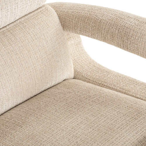 Verstelbare Draaifauteuil Denvi Chenille - Beige - Afbeelding 10
