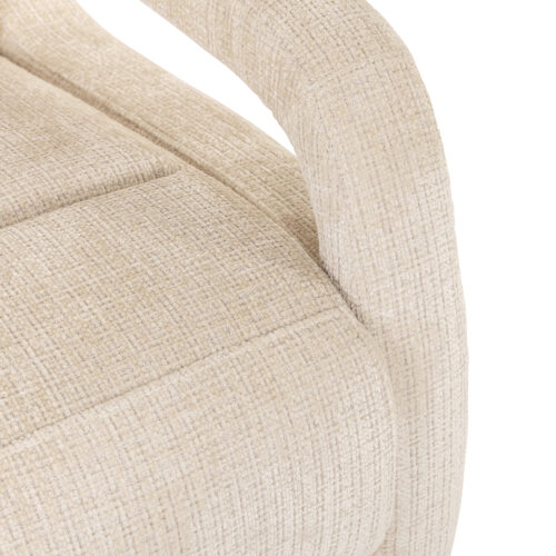 Verstelbare Draaifauteuil Denvi Chenille - Beige - Afbeelding 8