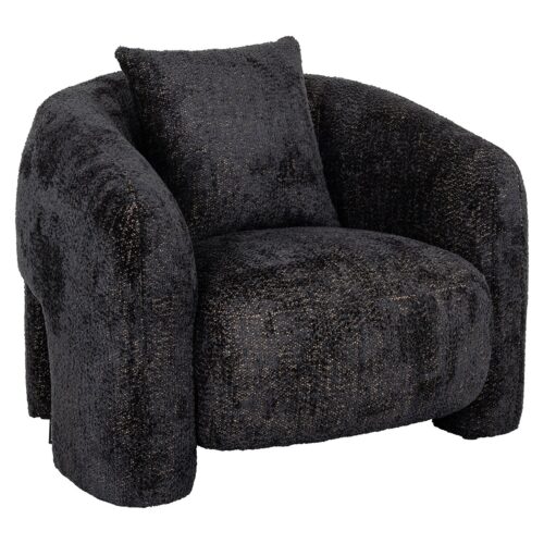 Fauteuil Milania Chenille - Zwart
