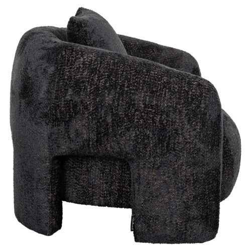 Fauteuil Milania Chenille - Zwart - Afbeelding 2