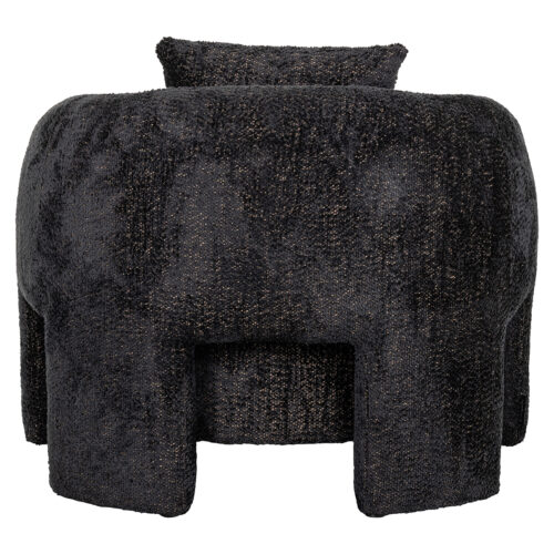 Fauteuil Milania Chenille - Zwart - Afbeelding 3