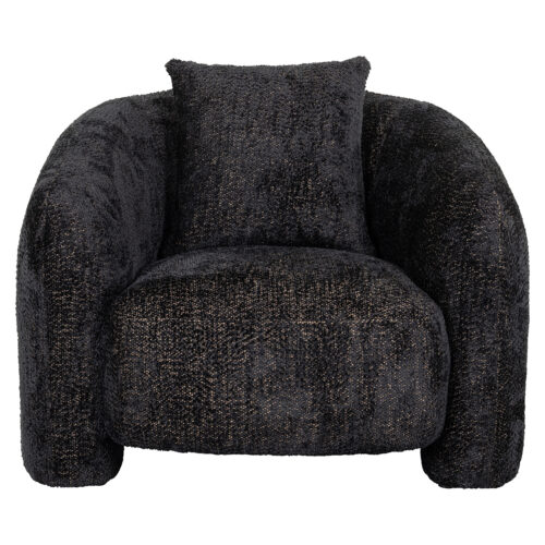 Fauteuil Milania Chenille - Zwart - Afbeelding 4