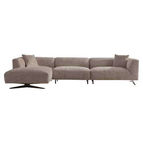 3-zits Loungebank Hoxton Links Chenille - Beige