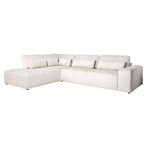 3-zits Hoekbank Lund Chenille - Crème