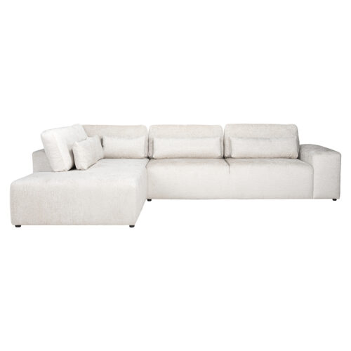 3-zits Hoekbank Lund Chenille - Crème - Afbeelding 4