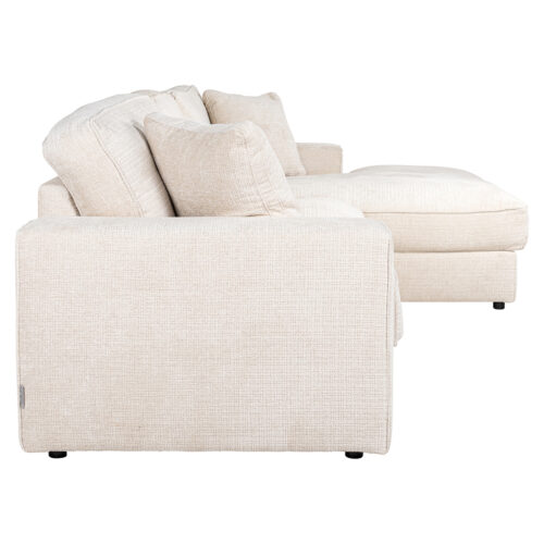 2,5-zits Loungebank Santos Rechts Chenille - Beige - Afbeelding 2