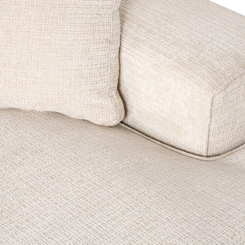 2,5-zits Loungebank Santos Rechts Chenille - Beige - Afbeelding 7