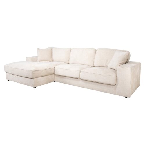 2,5-zits Loungebank Santos Links Chenille - Beige