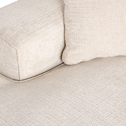 2,5-zits Loungebank Santos Links Chenille - Beige - Afbeelding 7