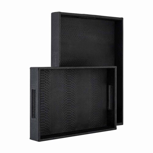 Dienblad Blane Croco Set van 2 stuks