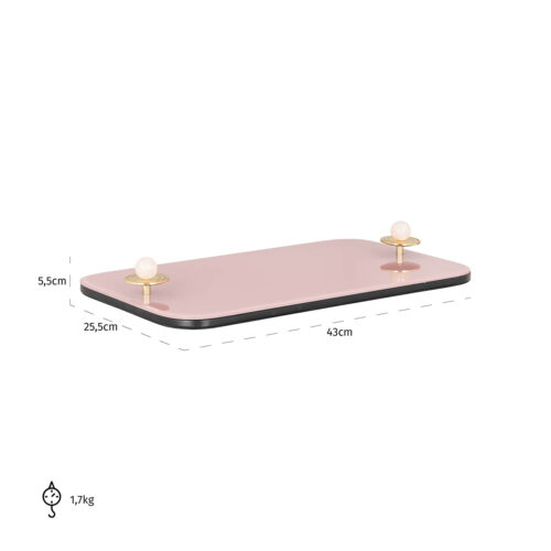 Dienblad Jalien 43 x 25cm kleur Roze - Afbeelding 3