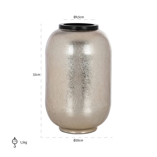 Vaas Vesna kleur Zilver - Afbeelding 2