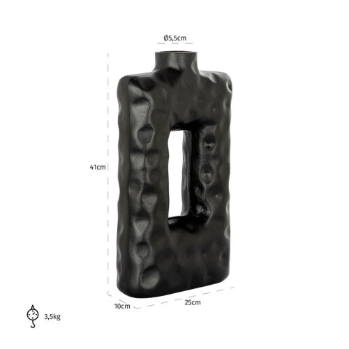 Vaas Alain 41cm hoog kleur Zwart - Afbeelding 4