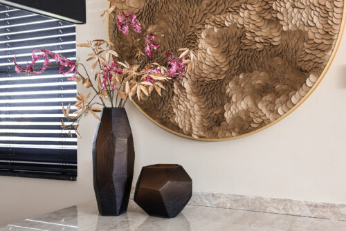 Ronde Wall Art Bloom Ø110cm kleur Goud - Afbeelding 6