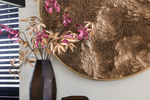 Ronde Wall Art Bloom Ø110cm kleur Goud - Afbeelding 7