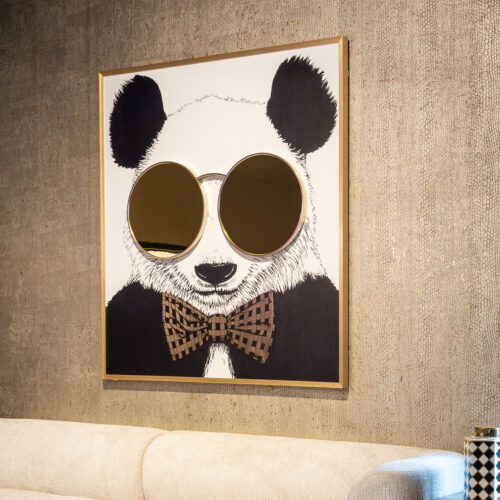 Wall Art Shiny Panda 130 x 118cm - Afbeelding 5
