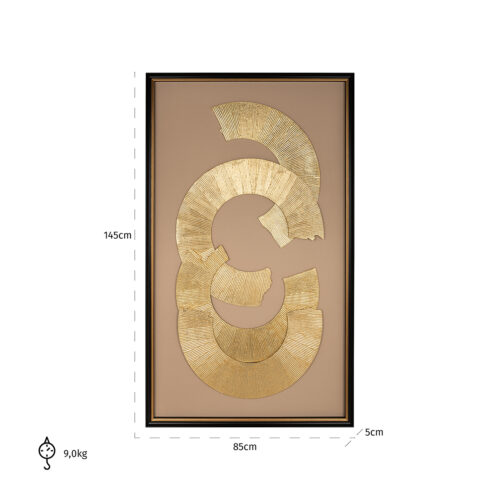 Wall Art Eden 145 x 85cm kleur goud - Afbeelding 3