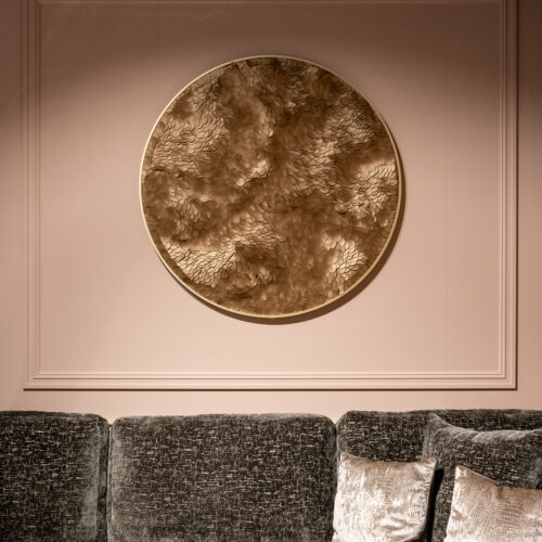 Ronde Wall Art Bloom Ø110cm kleur Goud - Afbeelding 5