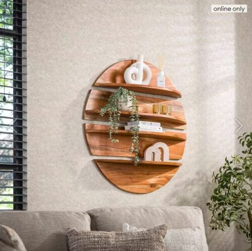 Wandplank Libbie Neemhout Set van 4 stuks