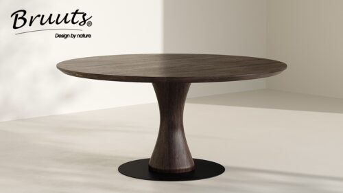 Rond verjongde rand - Lava - Kolompoot hout vaas - lava