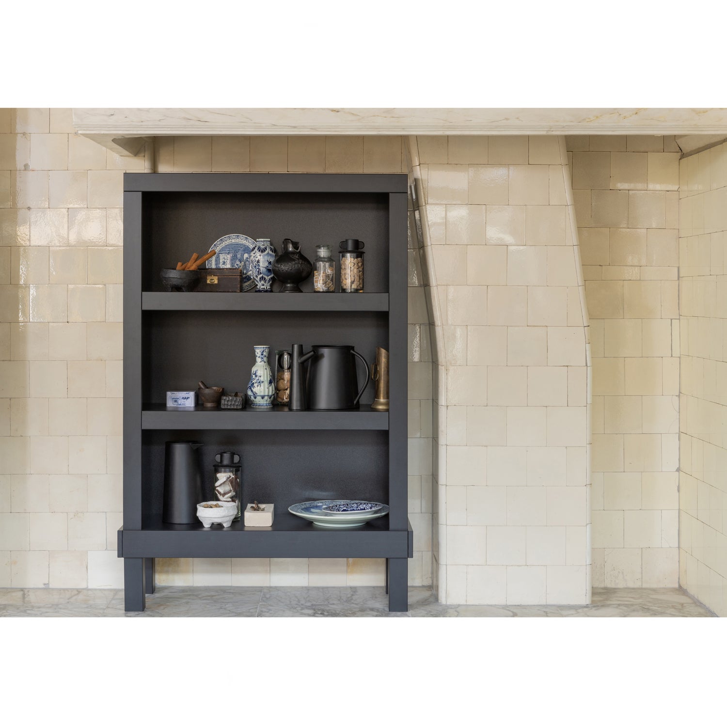 Wandkast Bonk Grenen, 160 x 107cm - Zwart - Afbeelding 3