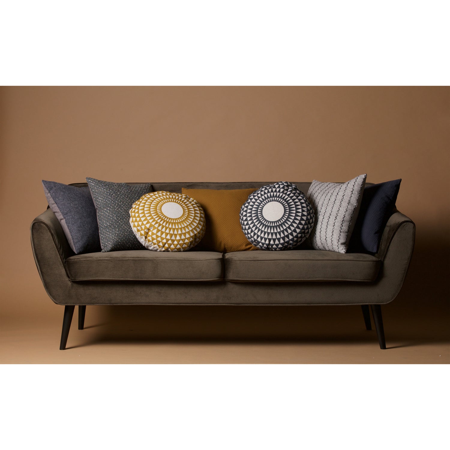 Rocco sofa 187 cm fluweel warm groen - Afbeelding 4