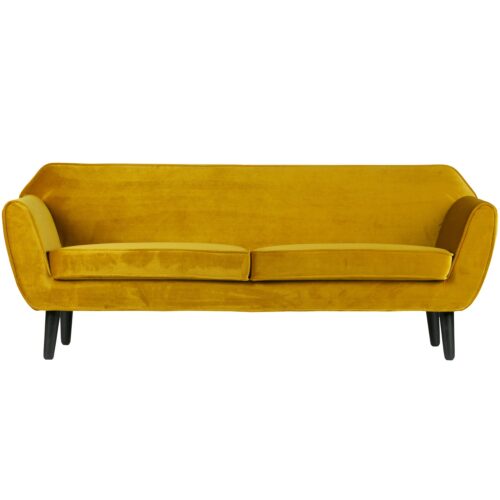Rocco sofa 187 cm fluweel oker - Afbeelding 3