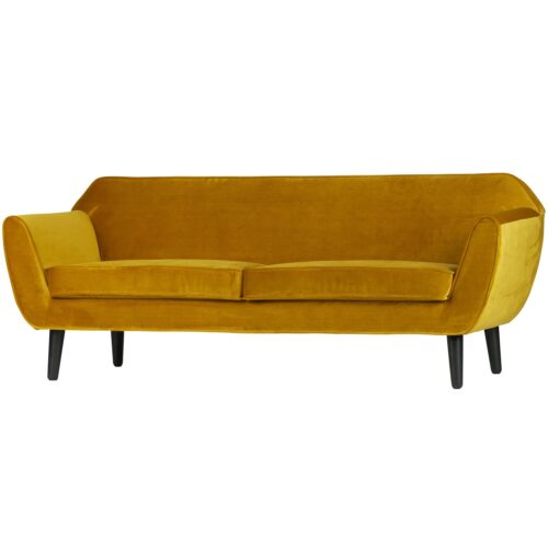 Rocco sofa 187 cm fluweel oker - Afbeelding 2